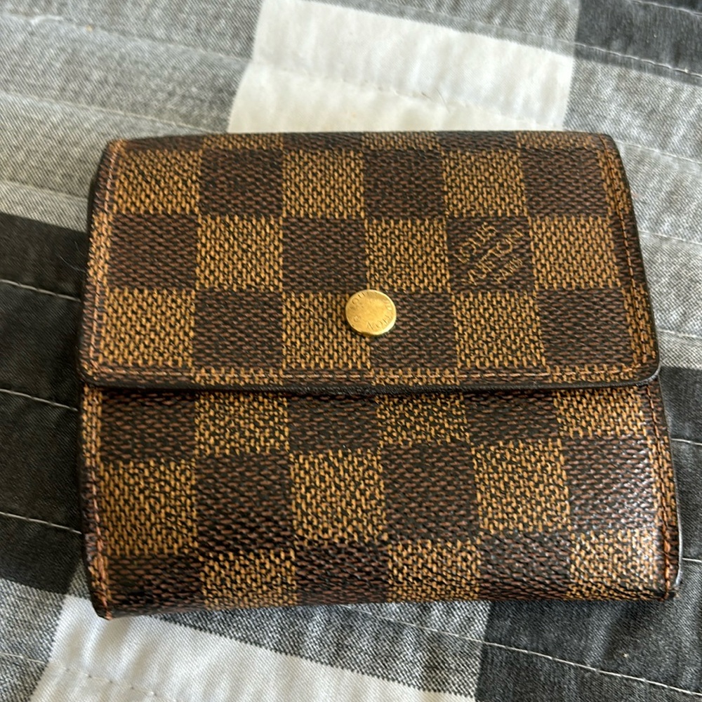 Louis Vuitton Damier Ebene Double Snap Compact Wallet SP0042